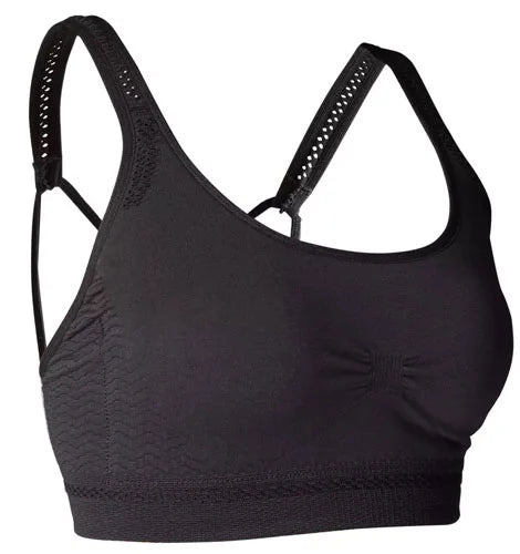 Seamless Gentle Yoga Sports Bra - Black